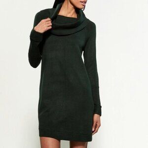 Vince Camuto Cowl Neck Sweater Dress Hunter Green